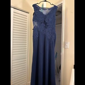 Navy blue Long formal dress